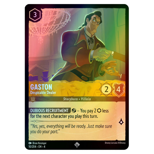 Lorcana - Ursula's Return - Gaston - Despicable Dealer (Super Rare) - 10/204 (Foil)