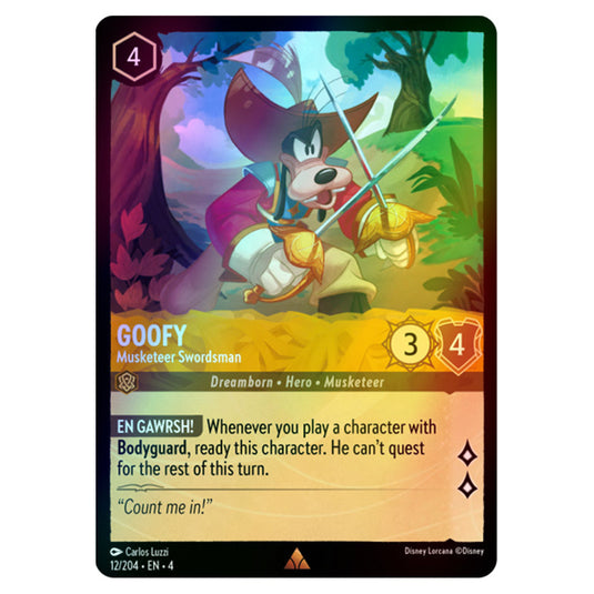 Lorcana - Ursula's Return - Goofy - Musketeer Swordsman (Rare) - 12/204 (Foil)