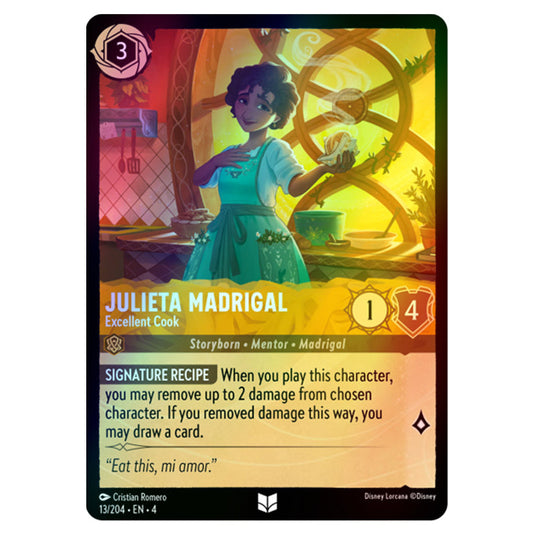 Lorcana - Ursula's Return - Julieta Madrigal - Excellent Cook (Uncommon) - 13/204 (Foil)