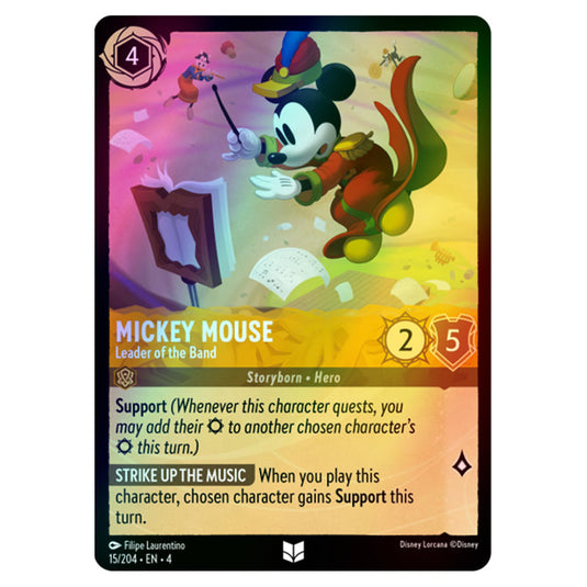 Lorcana - Ursula's Return - Mickey Mouse - Leader of the Band (Uncommon) - 15/204 (Foil)