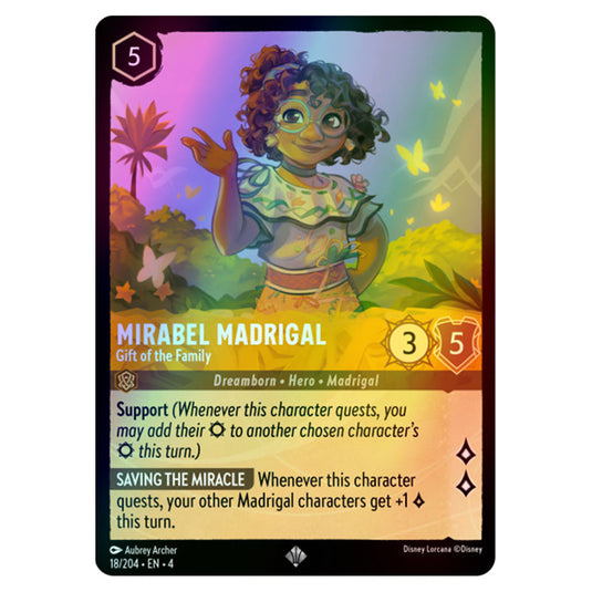 Lorcana - Ursula's Return - Mirabel Madrigal - Gift of the Family (Super Rare) - 18/204 (Foil)