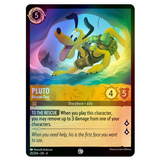 Lorcana - Ursula's Return - Pluto - Rescue Dog (Uncommon) - 20/204 (Foil)