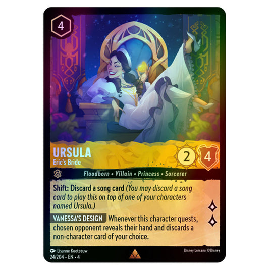 Lorcana - Ursula's Return - Ursula - Eric's Bride (Rare) - 24/204 (Foil)