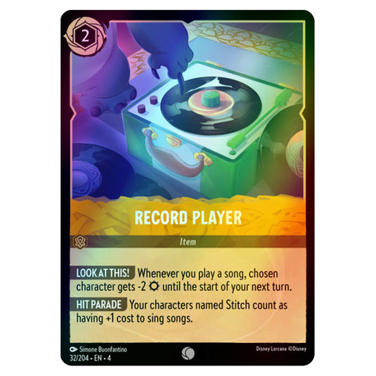 Lorcana - Ursula's Return - Record Player (Common) - 32/204 (Foil)