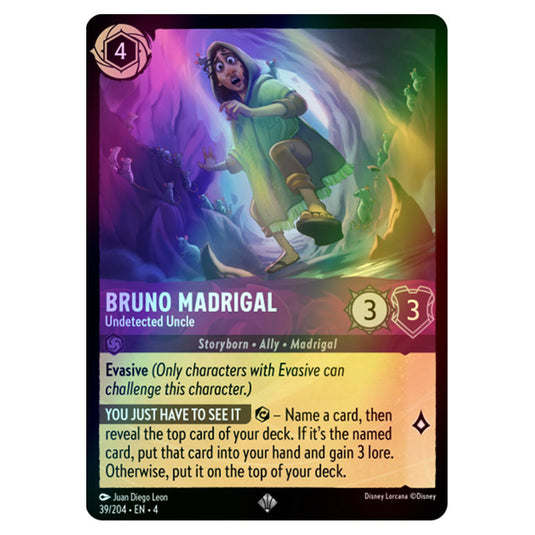 Lorcana - Ursula's Return - Bruno Madrigal - Undetected Uncle (Super Rare) - 39/204 (Foil)