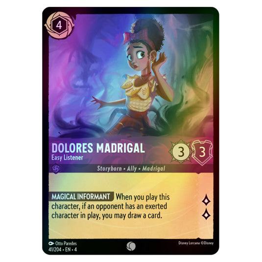 Lorcana - Ursula's Return - Dolores Madrigal - Easy Listener (Common) - 41/204 (Foil)