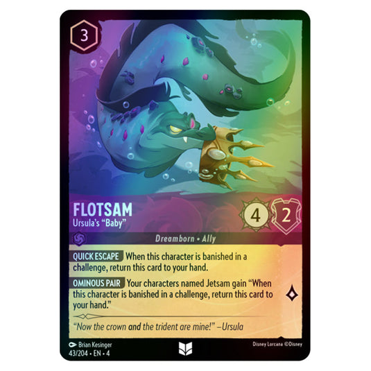 Lorcana - Ursula's Return - Flotsam - Ursula's "Baby" (Uncommon) - 43/204 (Foil)