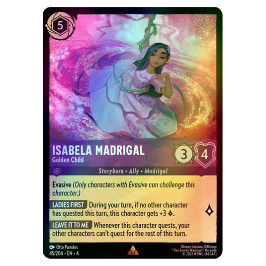 Lorcana - Ursula's Return - Isabela Madrigal - Golden Child (Rare) - 45/204 (Foil)