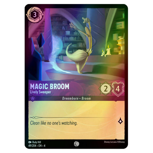 Lorcana - Ursula's Return - Magic Broom - Lively Sweeper (Common) - 49/204 (Foil)