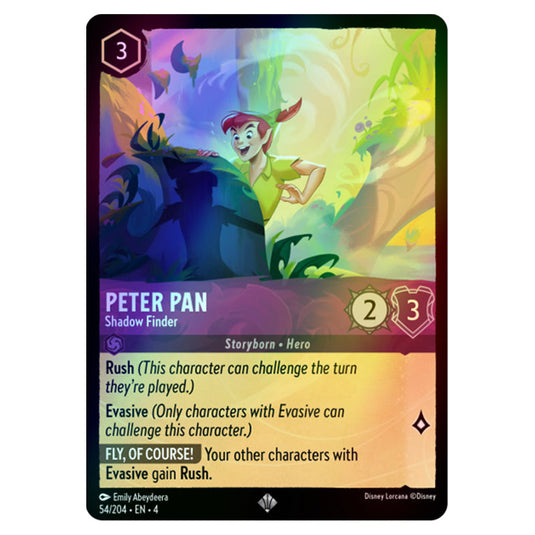 Lorcana - Ursula's Return - Peter Pan - Shadow Finder (Super Rare) - 54/204 (Foil)