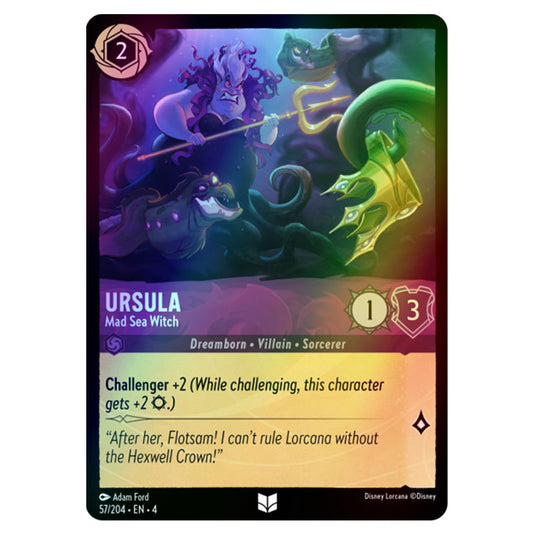 Lorcana - Ursula's Return - Ursula - Mad Sea Witch (Uncommon) - 57/204 (Foil)