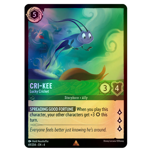 Lorcana - Ursula's Return - Cri-Kee - Lucky Cricket (Rare) - 69/204 (Foil)