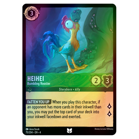 Lorcana - Ursula's Return - HeiHei - Bumbling Rooster (Uncommon) - 75/204 (Foil)