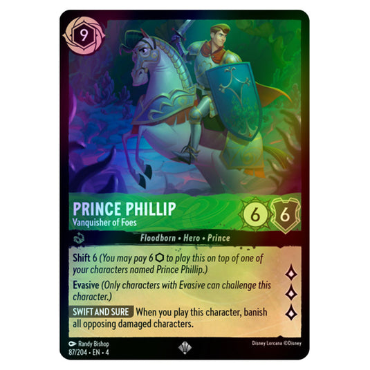 Lorcana - Ursula's Return - Prince Phillip - Vanquisher of Foes (Super Rare) - 87/204 (Foil)