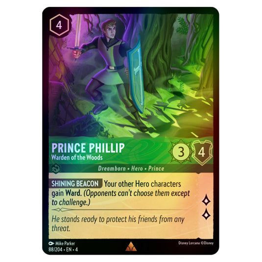 Lorcana - Ursula's Return - Prince Phillip - Warden of the Woods (Rare) - 88/204 (Foil)