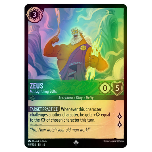 Lorcana - Ursula's Return - Zeus - Mr. Lightning Bolts (Super Rare) - 92/204 (Foil)