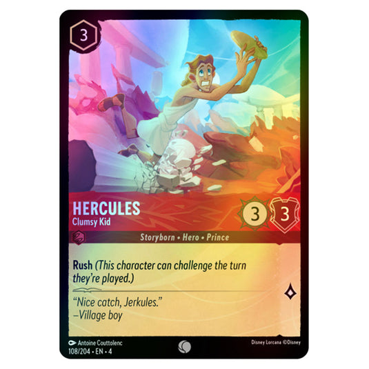 Lorcana - Ursula's Return - Hercules - Clumsy Kid (Common) - 108/204 (Foil)