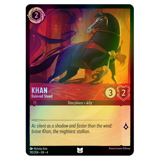 Lorcana - Ursula's Return - Khan - Beloved Steed (Uncommon) - 110/204 (Foil)