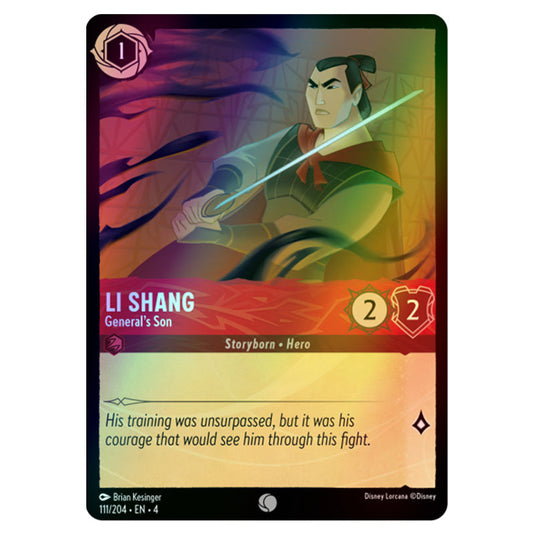 Lorcana - Ursula's Return - Li Shang - General's Son (Common) - 111/204 (Foil)