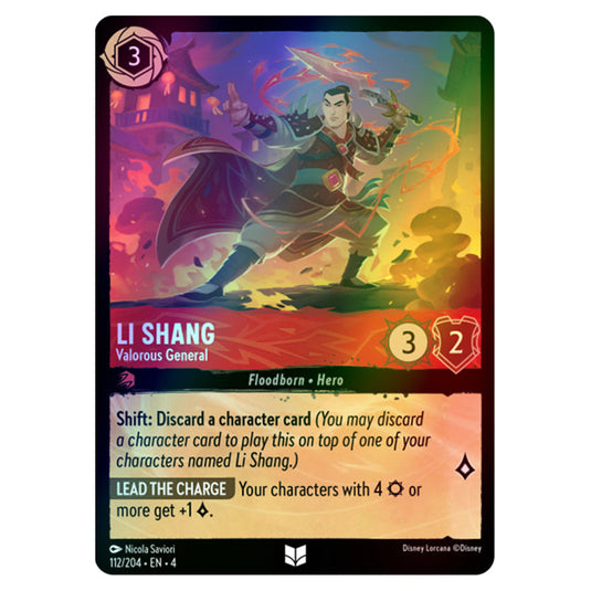 Lorcana - Ursula's Return - Li Shang - Valorous General (Uncommon) - 112/204 (Foil)