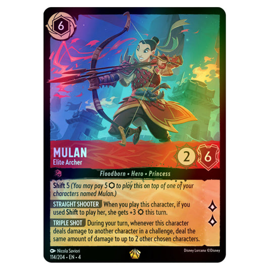 Lorcana - Ursula's Return - Mulan - Elite Archer (Legendary) - 114/204 (Foil)