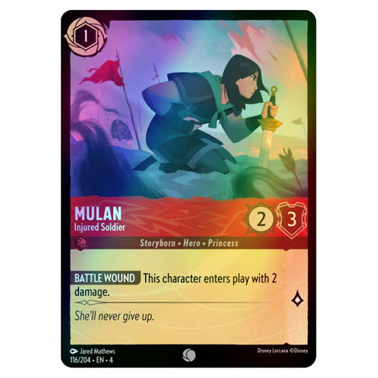 Lorcana - Ursula's Return - Mulan - Injured Soldier (Common) - 116/204 (Foil)