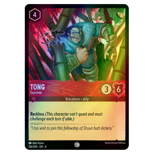 Lorcana - Ursula's Return - Tong - Survivor (Common) - 126/204 (Foil)