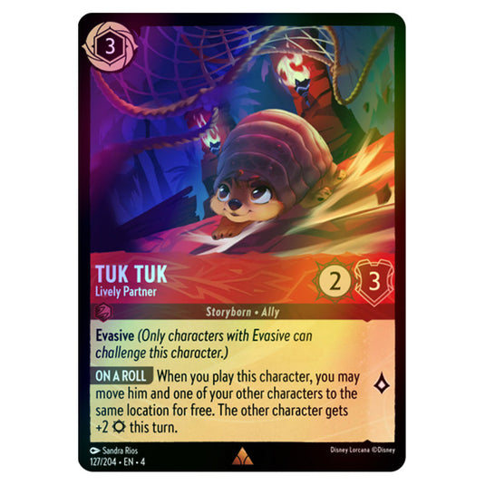 Lorcana - Ursula's Return - Tuk Tuk - Lively Partner (Rare) - 127/204 (Foil)