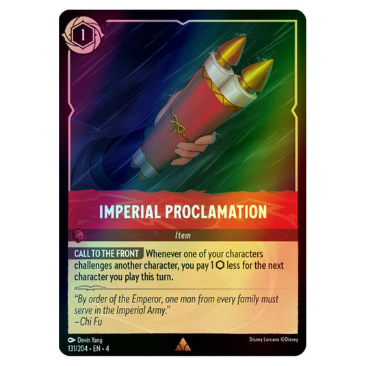 Lorcana - Ursula's Return - Imperial Proclamation (Rare) - 131/204 (Foil)