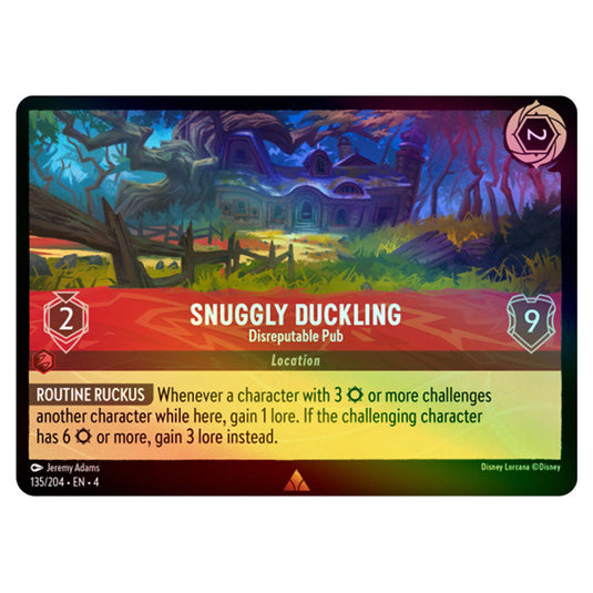 Lorcana - Ursula's Return - Snuggly Duckling - Disreputable Pub (Rare) - 135/204 (Foil)