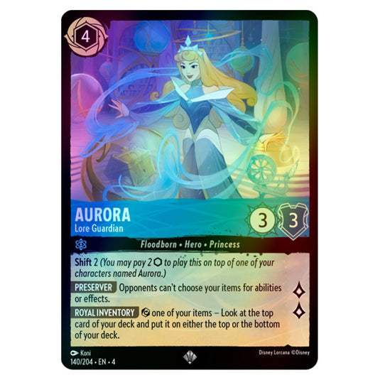 Lorcana - Ursula's Return - Aurora - Lore Guardian (Super Rare) - 140/204 (Foil)