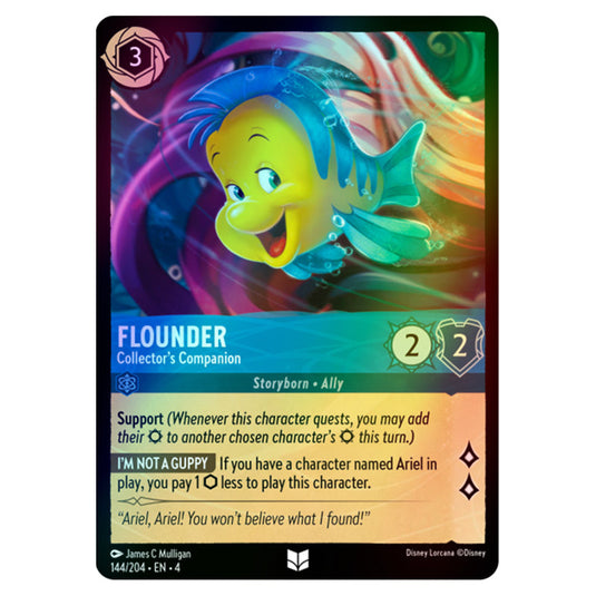 Lorcana - Ursula's Return - Flounder - Collector's Companion (Uncommon) - 144/204 (Foil)