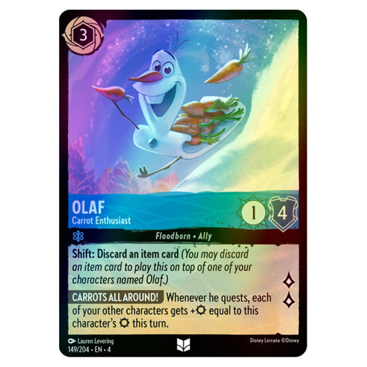 Lorcana - Ursula's Return - Olaf - Carrot Enthusiast (Uncommon) - 149/204 (Foil)