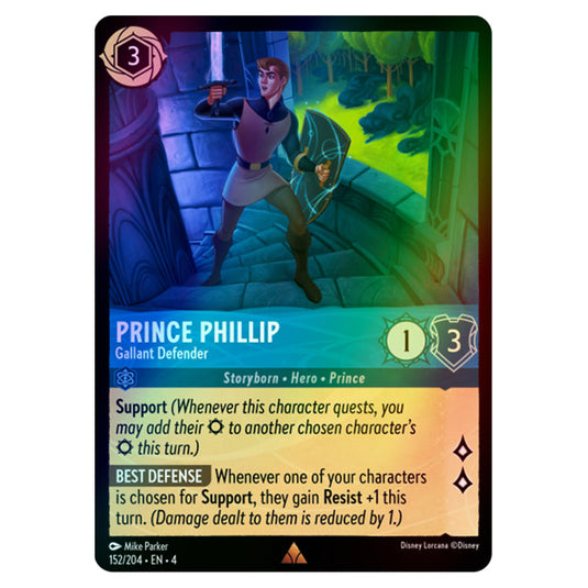 Lorcana - Ursula's Return - Prince Phillip - Gallant Defender (Rare) - 152/204 (Foil)