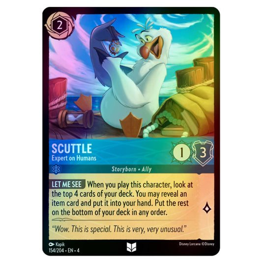 Lorcana - Ursula's Return - Scuttle - Expert on Humans (Uncommon) - 154/204 (Foil)