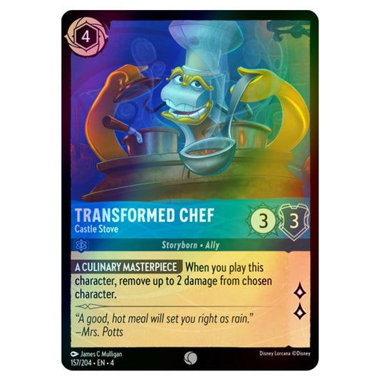 Lorcana - Ursula's Return - Transformed Chef - Castle Stove (Common) - 157/204 (Foil)