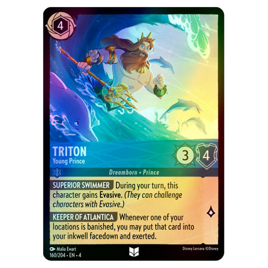 Lorcana - Ursula's Return - Triton - Young Prince (Uncommon) - 160/204 (Foil)