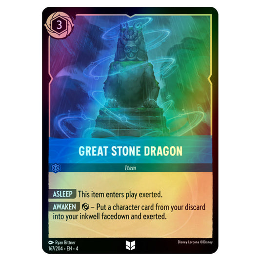 Lorcana - Ursula's Return - Great Stone Dragon (Uncommon) - 167/204 (Foil)