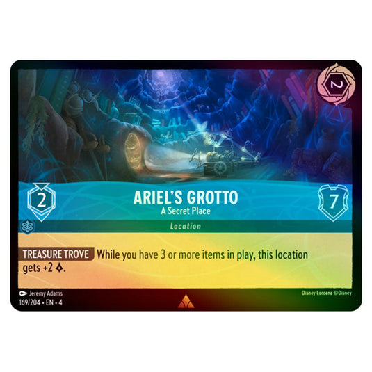 Lorcana - Ursula's Return - Ariel's Grotto - A Secret Place (Rare) - 169/204 (Foil)