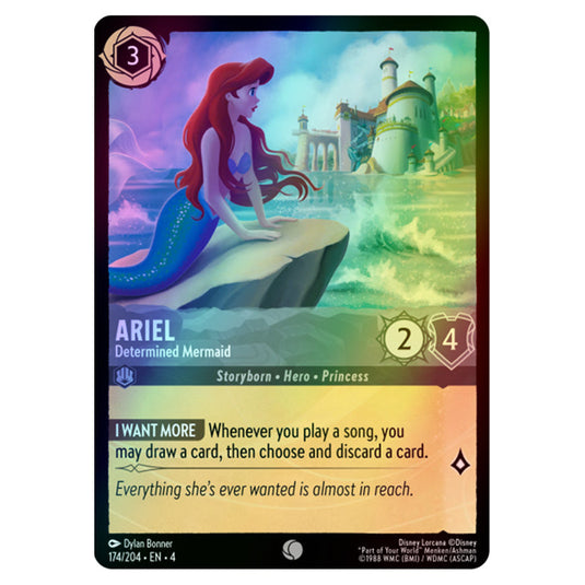 Lorcana - Ursula's Return - Ariel - Determined Mermaid (Common) - 174/204 (Foil)