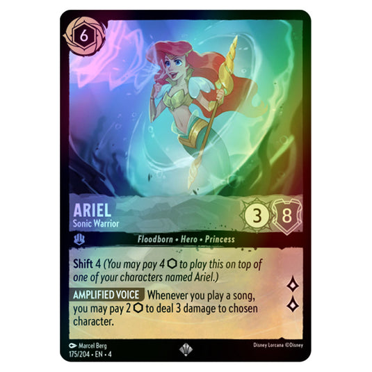 Lorcana - Ursula's Return - Ariel - Sonic Warrior (Super Rare) - 175/204 (Foil)