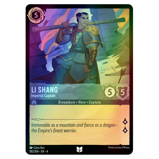 Lorcana - Ursula's Return - Li Shang - Imperial Captain (Uncommon) - 182/204 (Foil)