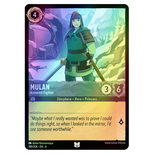 Lorcana - Ursula's Return - Mulan - Armored Fighter (Uncommon) - 189/204 (Foil)