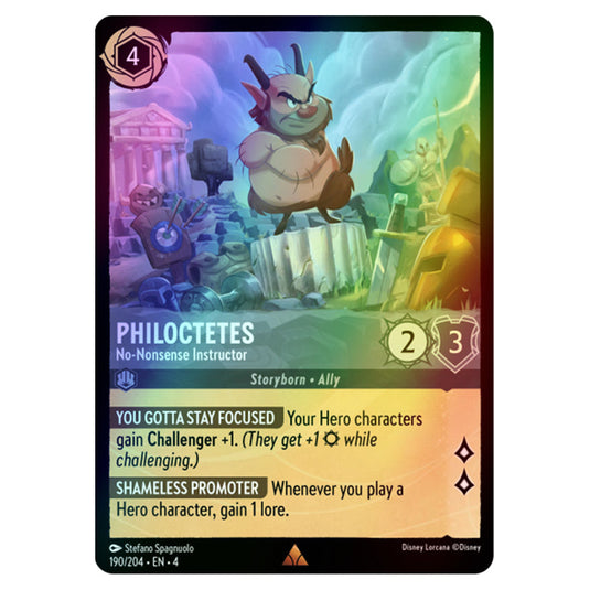 Lorcana - Ursula's Return - Philoctetes - No-Nonsense Instructor (Rare) - 190/204 (Foil)