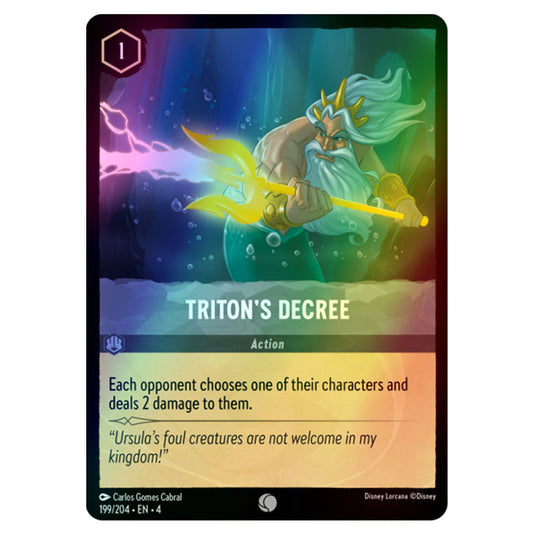 Lorcana - Ursula's Return - Triton's Decree (Common) - 199/204 (Foil)