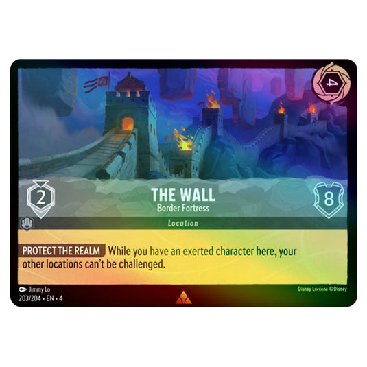 Lorcana - Ursula's Return - The Wall - Border Fortress (Rare) - 203/204 (Foil)