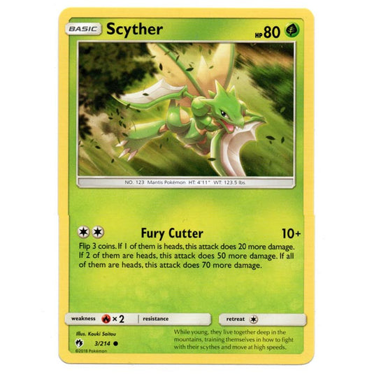 Pokemon - Sun & Moon - Lost Thunder - Scyther - 3/214