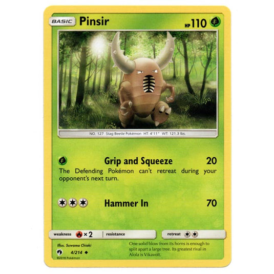 Pokemon - Sun & Moon - Lost Thunder - Pinsir - 4/214