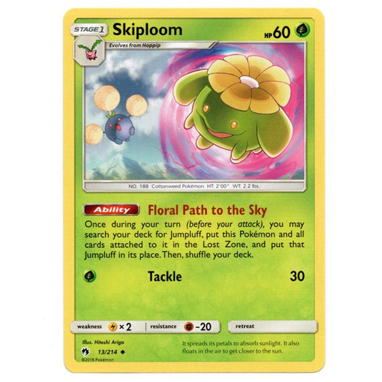 Pokemon - Sun & Moon - Lost Thunder - Skiploom - 13/214