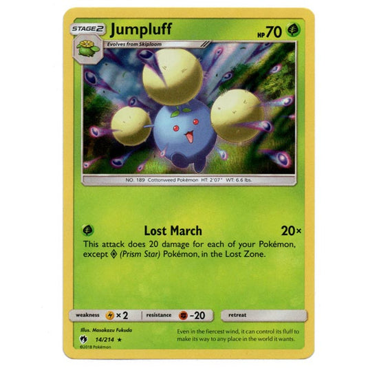 Pokemon - Sun & Moon - Lost Thunder - Jumpluff - 14/214